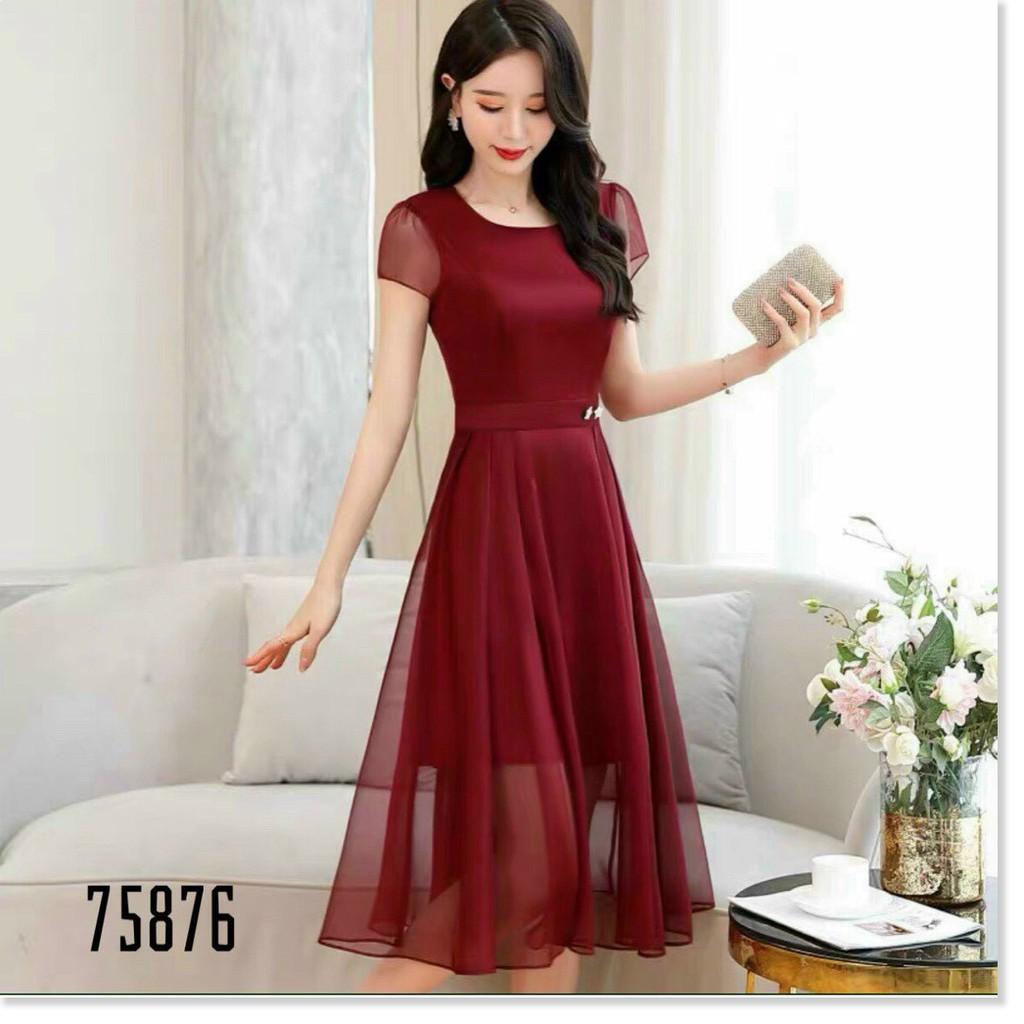 ĐẦM VOAN CHIFFON ,CHẤT LIỆU VÃI THOÁNG MÁT