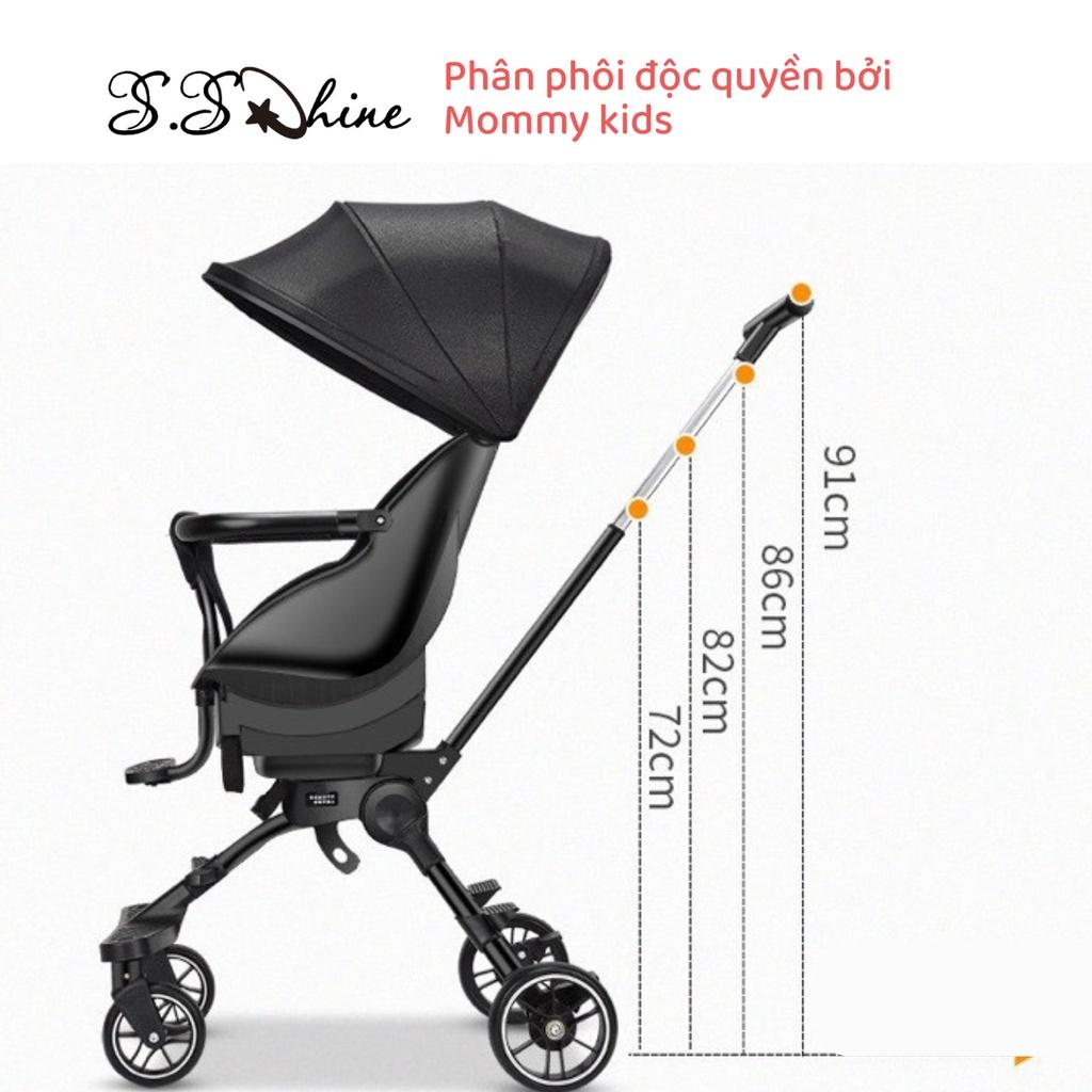 Xe đẩy du lịch gấp gọn MOMMYKIDS MINH CHÂU 4 bánh cho bé, ghế có thể điều chỉnh chế độ nằm, đảo chiều cho bé 0-5 tuổi