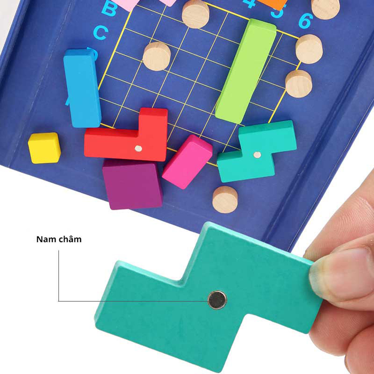 ĐỒ CHƠI TƯ DUY XẾP HÌNH NAM CHÂM (LOGICAL THINKING TRAINING MAGNETIC TETRIS BOARD GAME)