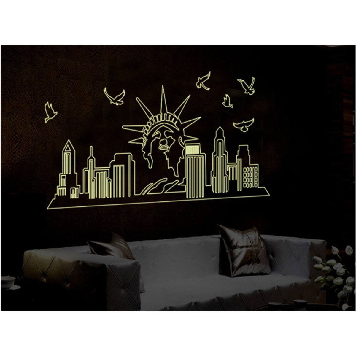 Decal dán tường dạ quang NEWYORK-ABQ9622