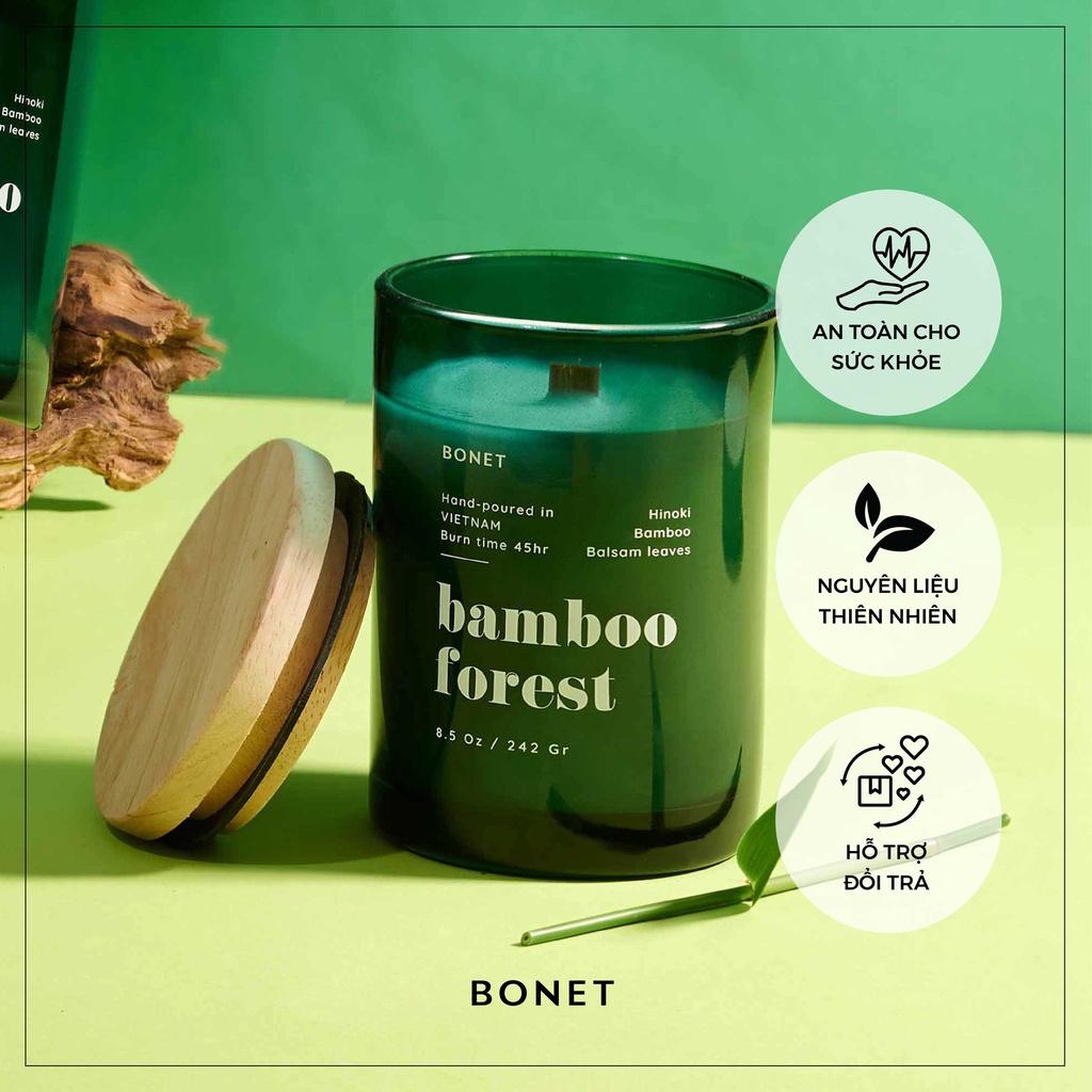 Nến thơm BONET hương Gỗ Bamboo Forest 242gr