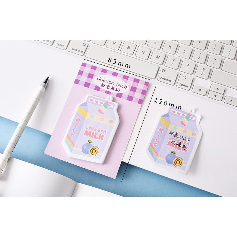 SN11 Giấy ghi chú sticky note mứt dâu cá hộp 6 màu 30 trang