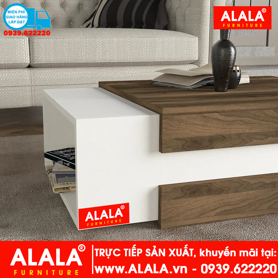 Bàn trà ALALA901 gỗ HMR chống nước - www.ALALA.vn - Za.lo: 0939.622220