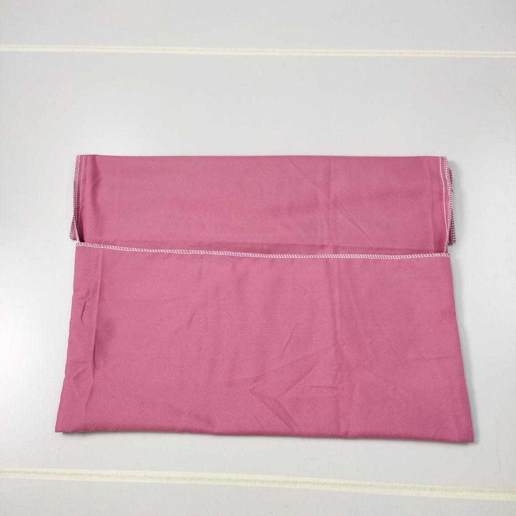 Vỏ gối ngủ cotton tici 50x70cm giá rẻ vải tốt màu hồng mận