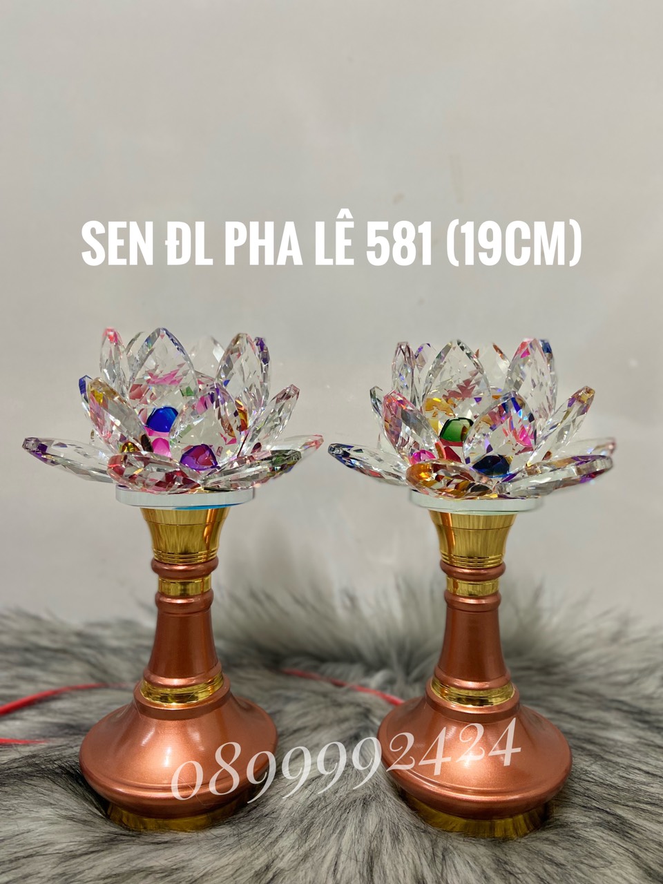 ĐÈN THỜ PHA LÊ CAO CẤP 581 (19cm) 1 Cặp