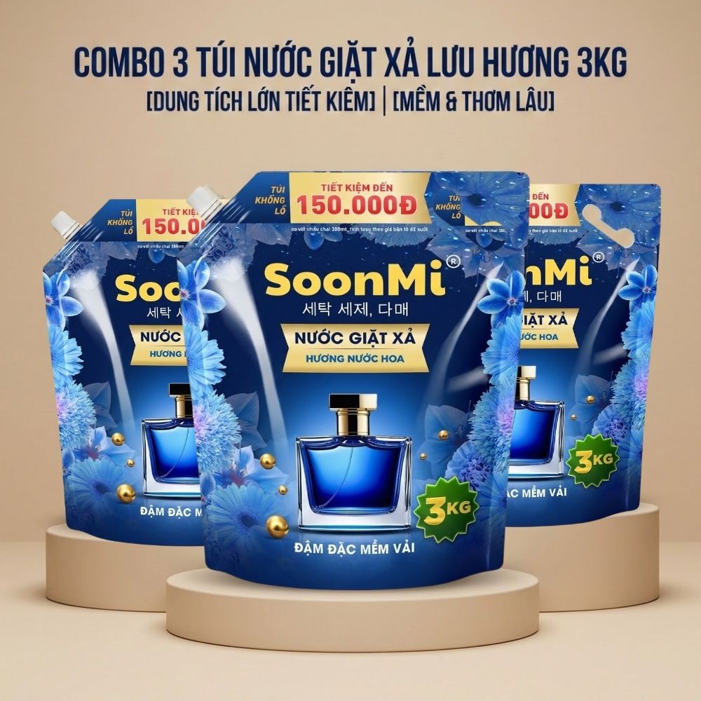 Giá sỉ đại lý nguyên thùng Soonmi nước giặt, giặt xả, nước xả, lau sàn, rửa chén, tây toilet - hàng chính hãng