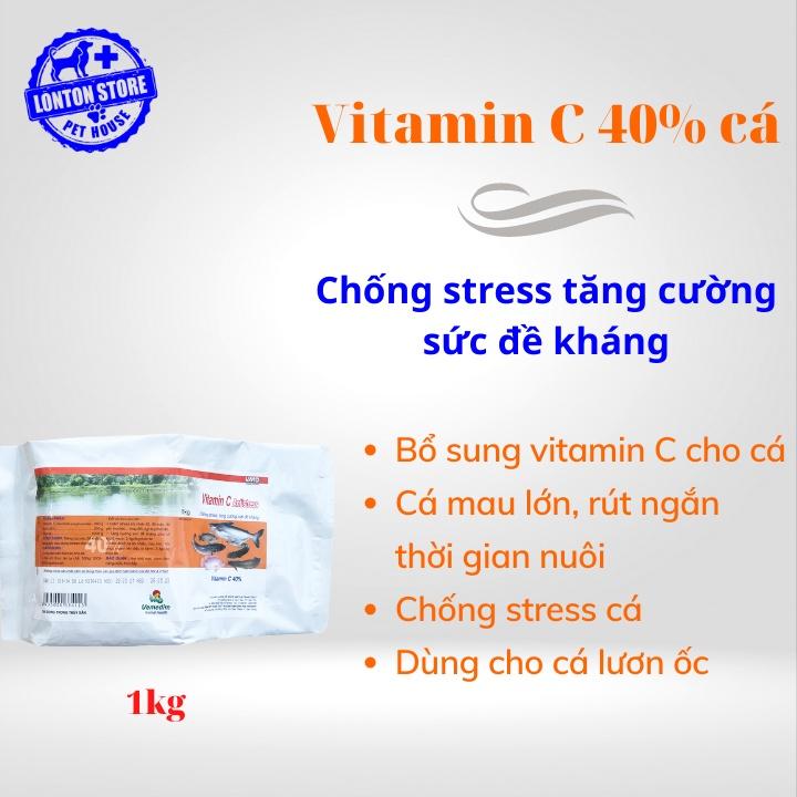 Vemedim Vitamin C 40% , chống stress và tăng cường đề kháng cho cá, lươn, ốc, gói 1kg