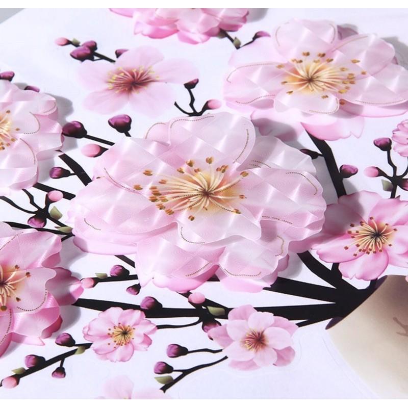 Tranh Dán Tường 3D Hình Bình Hoa