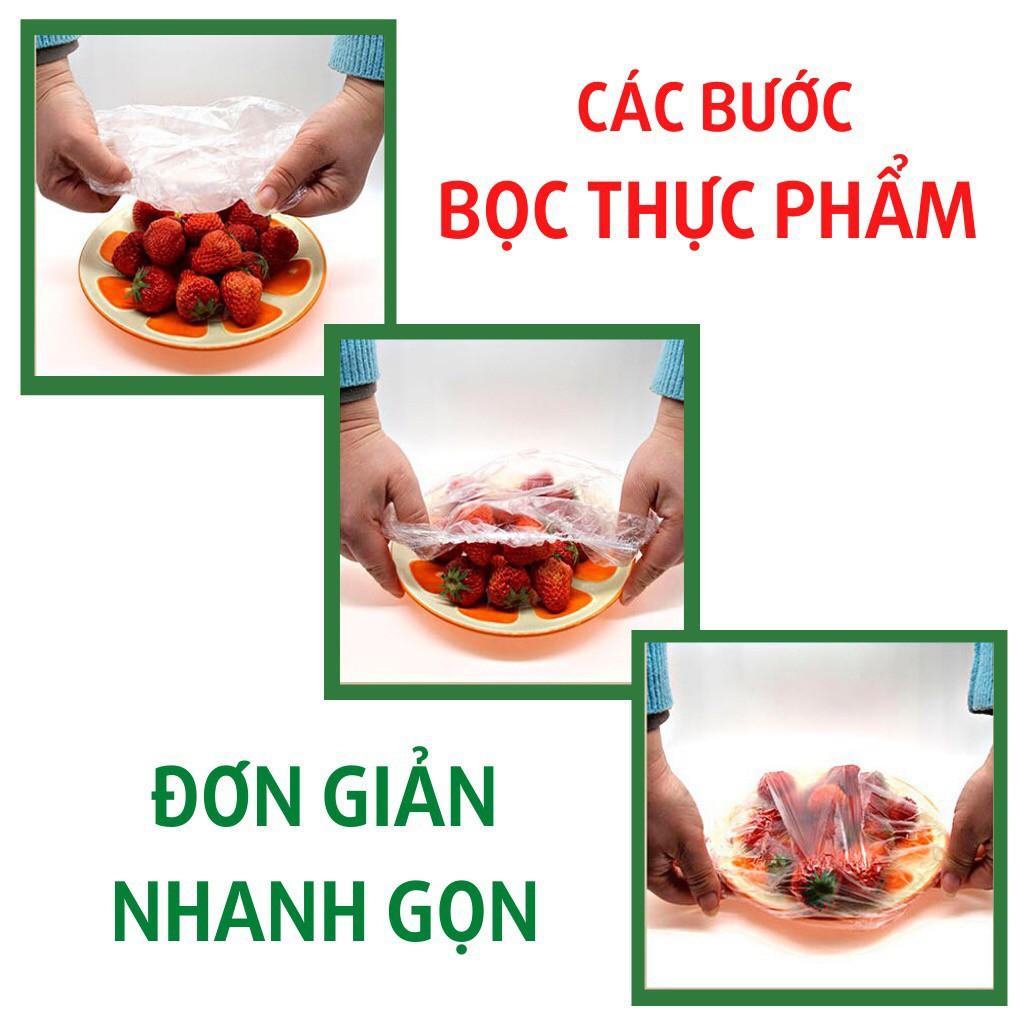 Màng bọc thực phẩm có chun co giãn tiện dụng - bịch 100 chiếc