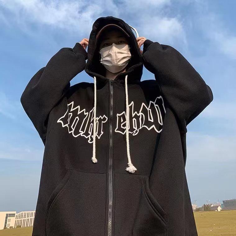 Áo Khoác Hoodie In Chữ Phong Cách Âu Mỹ Cho Cặp Đôi