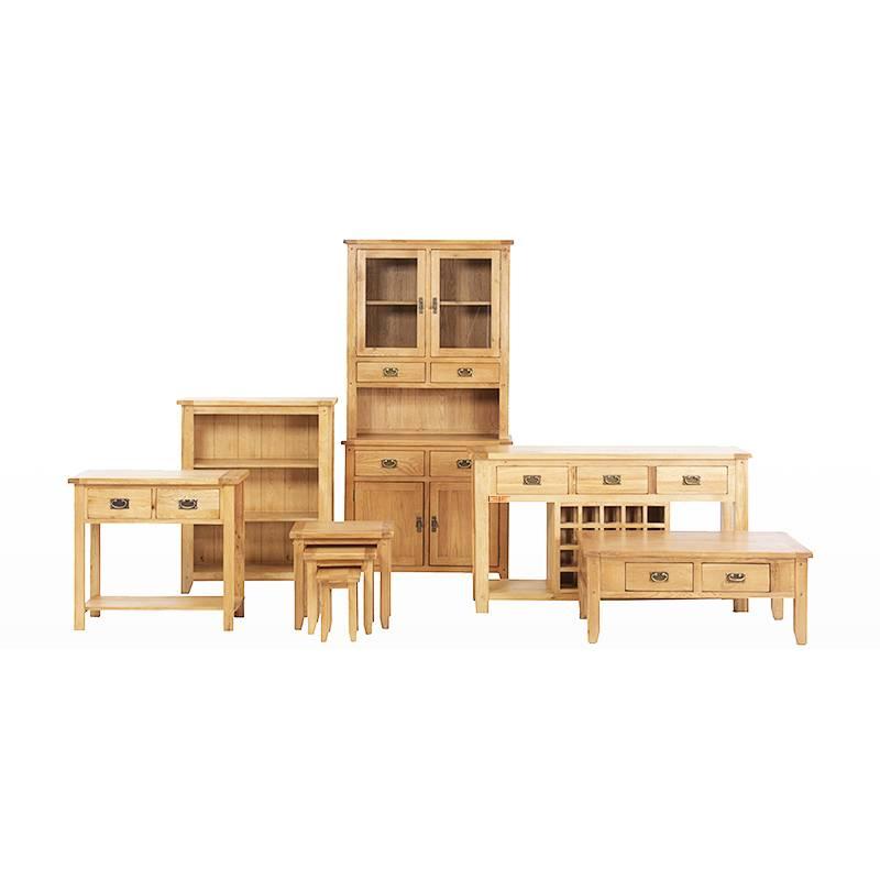 Tủ Chén Thấp 3 Cánh 3 Ngăn Rustic Gỗ Sồi IBIE