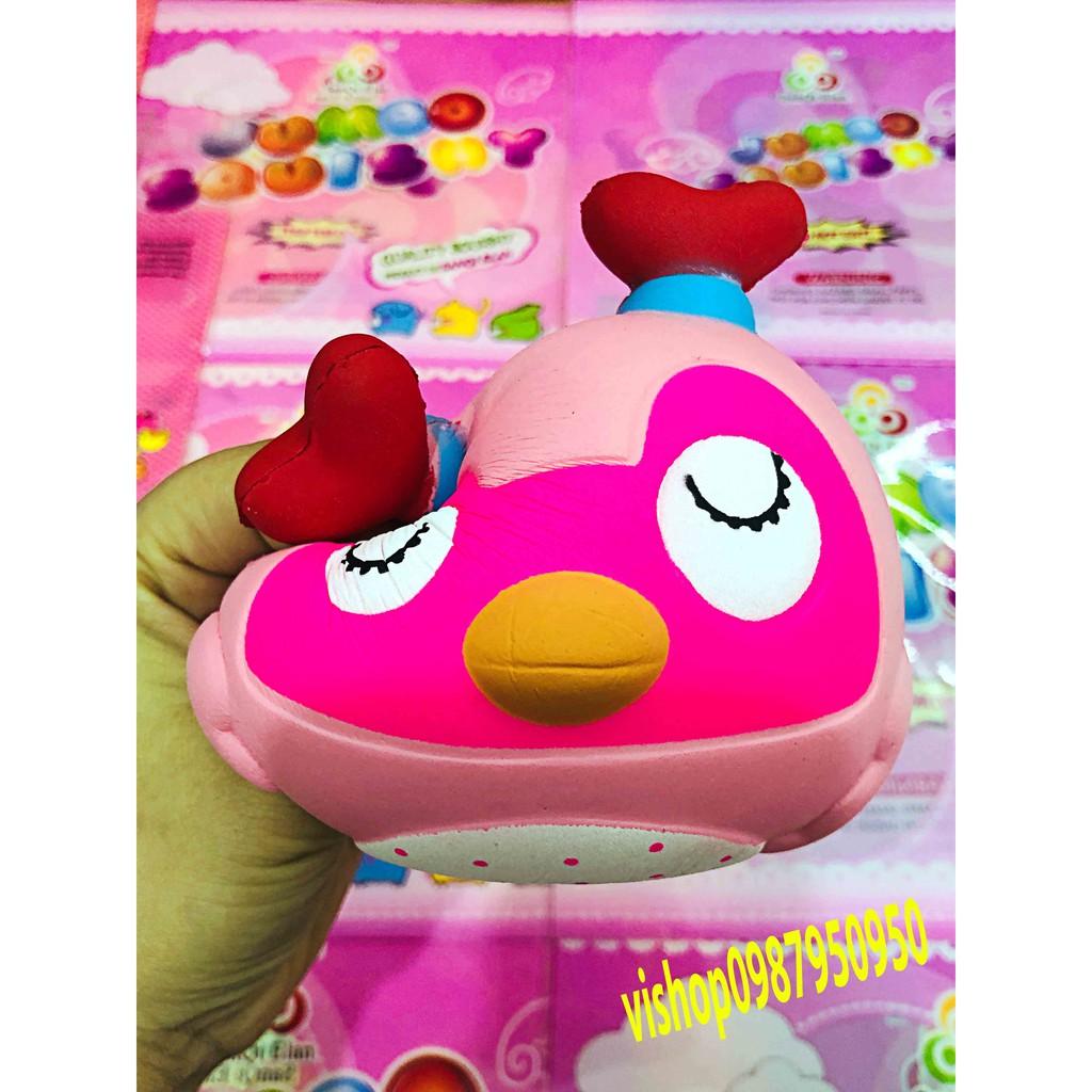 ĐỒ CHƠI SQUISHY CÚ MÈO TRÒN NHẮM MẮT