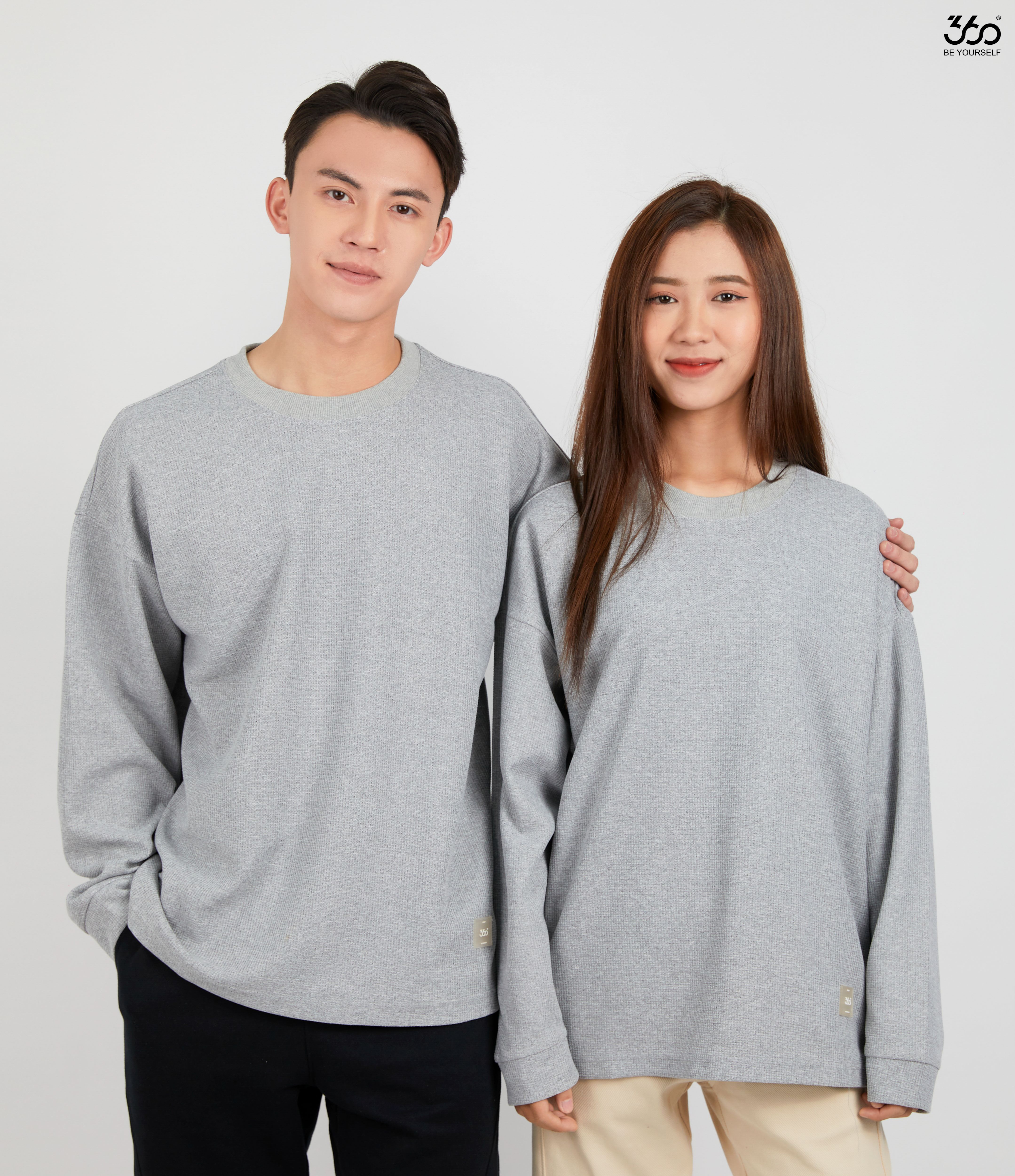 Áo thun nam dài tay cổ tròn thương hiệu thời trang nam 360Boutique form oversized - ATDOL326