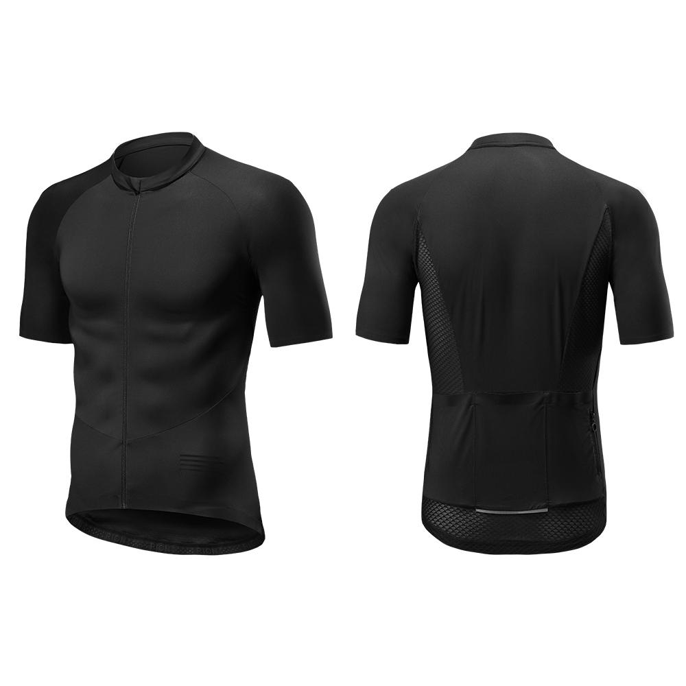 RION Nam Đi Xe Đạp Áo Sơ Mi Mùa Hè Xe Đạp MTB Quần Áo Đội Đua Cảo Tháo Áo Xe Đạp Đường Bộ Nữ Tay Ngắn Maillot Quần Áo Đồng Nhất Color: Black Size: XL