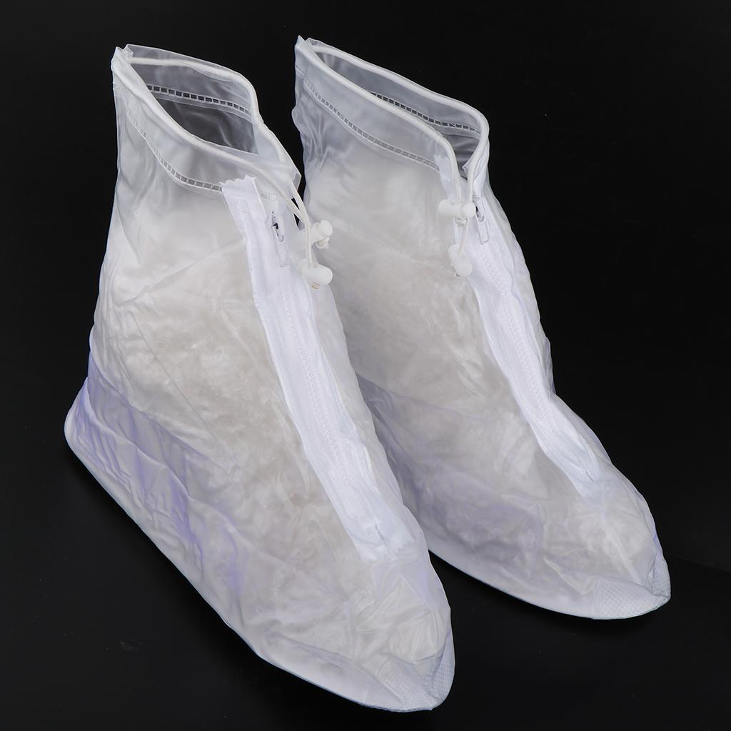 1 Pair Waterproof Rain Boot Cover Wear Resistant Rainproof Shoes Cover Clear PVC Non Slip Rain Boot Cover