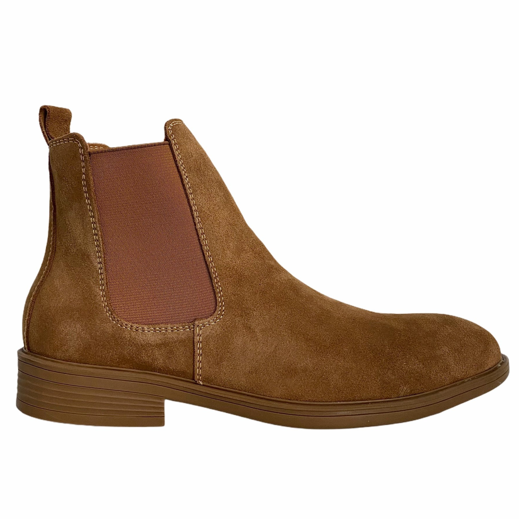 Giày Chelsea Boots Nam Da Lộn Màu Vàng Bò TEFOSS HN601 Cao Cổ Da Thật Cao Cấp Size 38-43