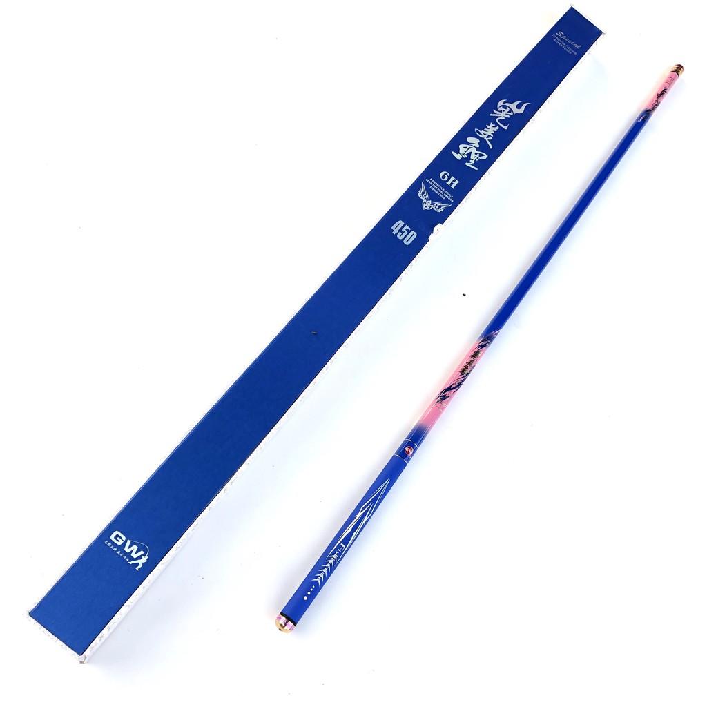 Cần câu tay 6H GW FISHINGTIME , tặng kèm đọt cần , 3m6 - 3m9 - 4m5 - 4m8 Hồng Tím