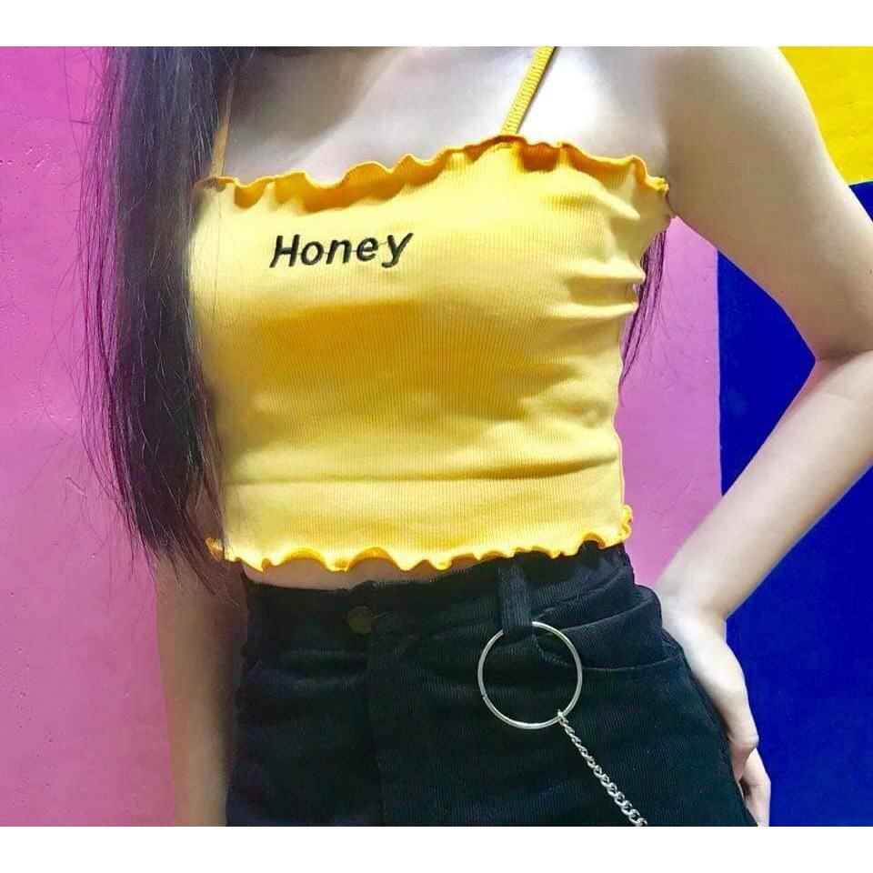 Áo 2 dây thêu Honey cực xinh(kèm ảnh thật