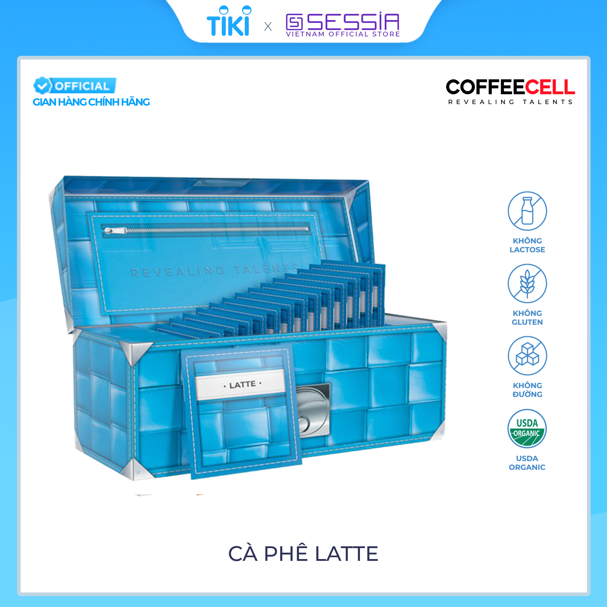 Cà Phê Latte Với Nhân Sâm Trắng Thượng Hạng COFFEECELL - Hương vị thơm nồng, Lớp bọt sữa mịn, Sức mạnh tự nhiên của nhân sâm - Hàng Chính Hãng