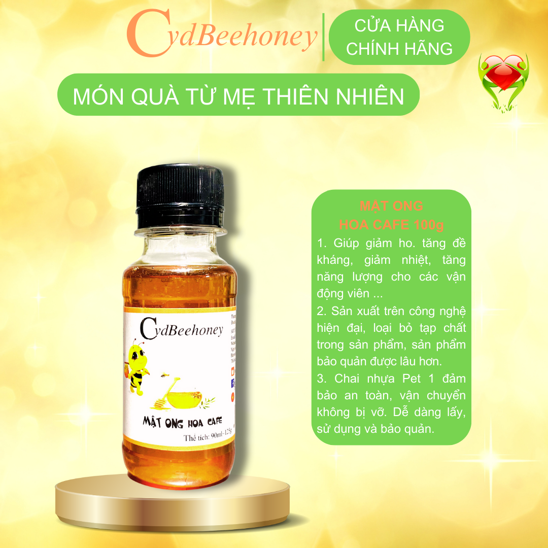 Mật Ong Nguyên Chất Hoa Cafe Cvdbeehoney Loại 90ml (125g) - Coffee Flower Honey