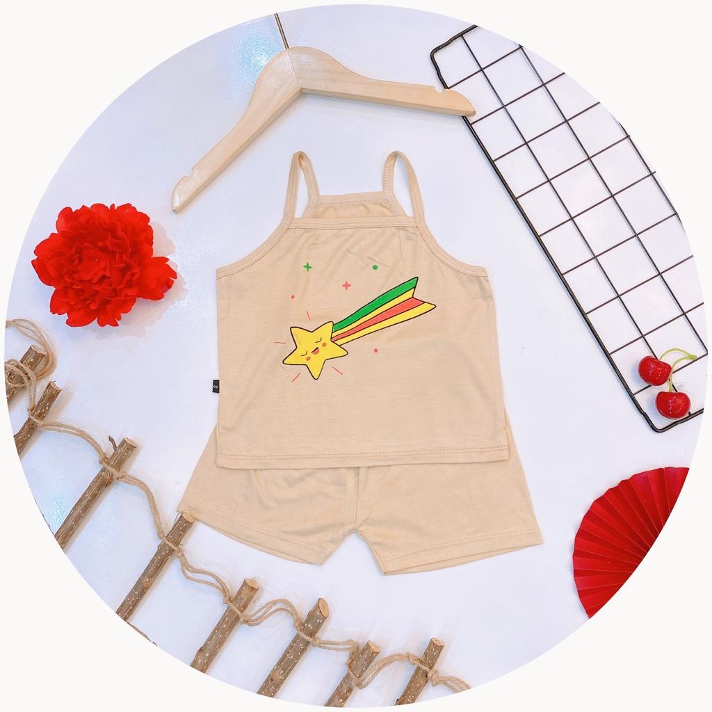 Bộ 2 dây bé gái thun lạnh siêu mát siêu dễ thương