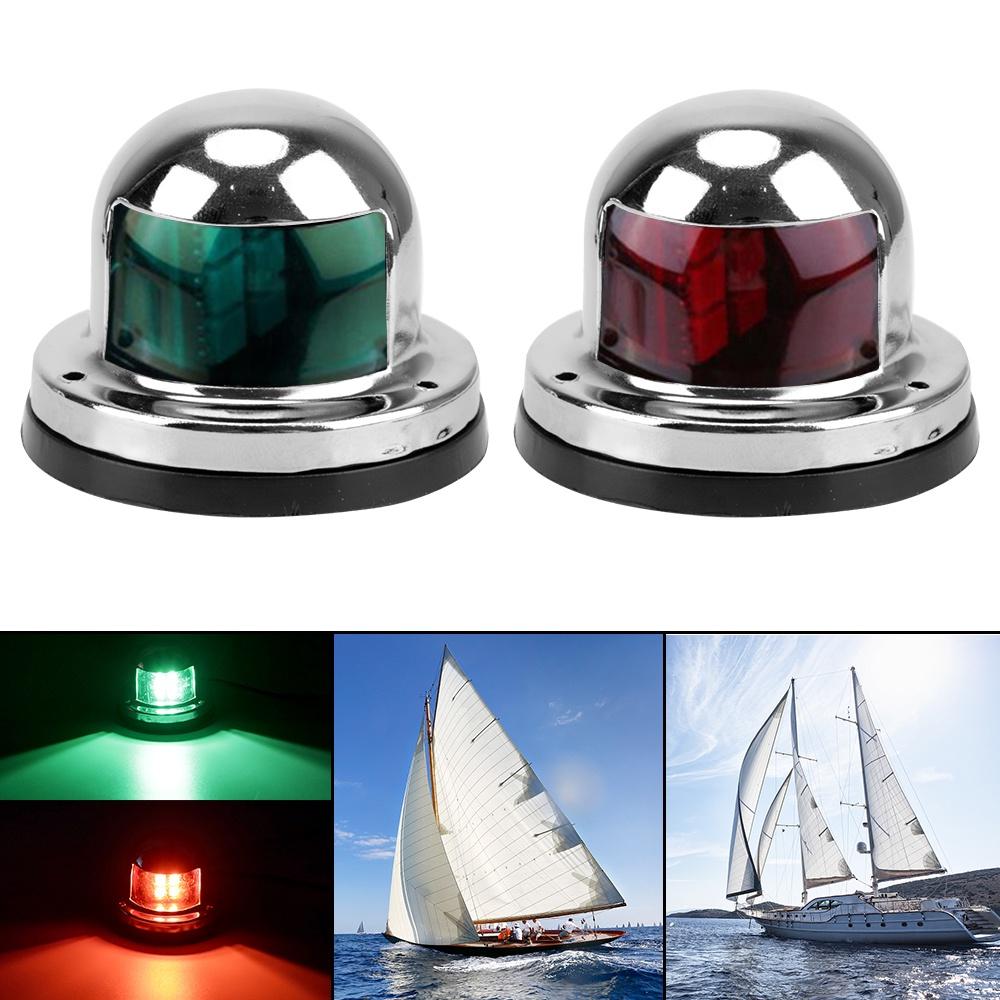 Bộ 2 đèn LED báo tín hiệu xi nhan 12V bằng thép không gỉ chống thấm nước cho tàu thuyền