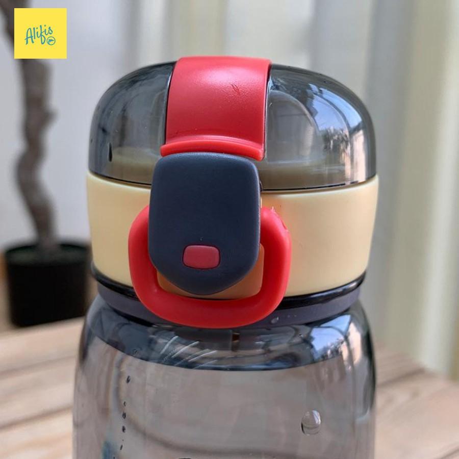 Bình nước mini cho bé đi học 400ml có dây đeo xinh xắn