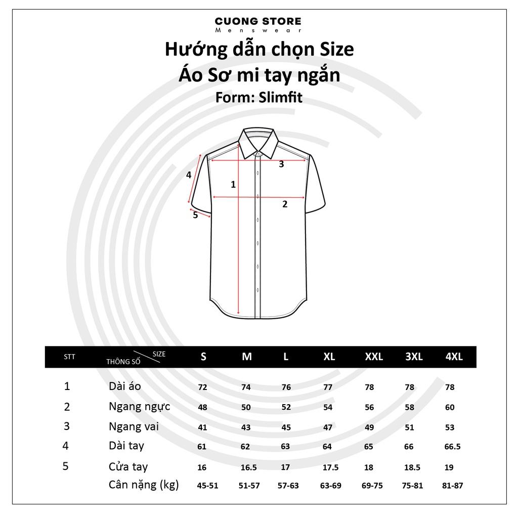 Áo sơ mi nam tay ngắn họa tiết sọc dọc MRC 02 chất Cotton cao cấp mềm mịn thoáng mát chuẩn form tôn dáng