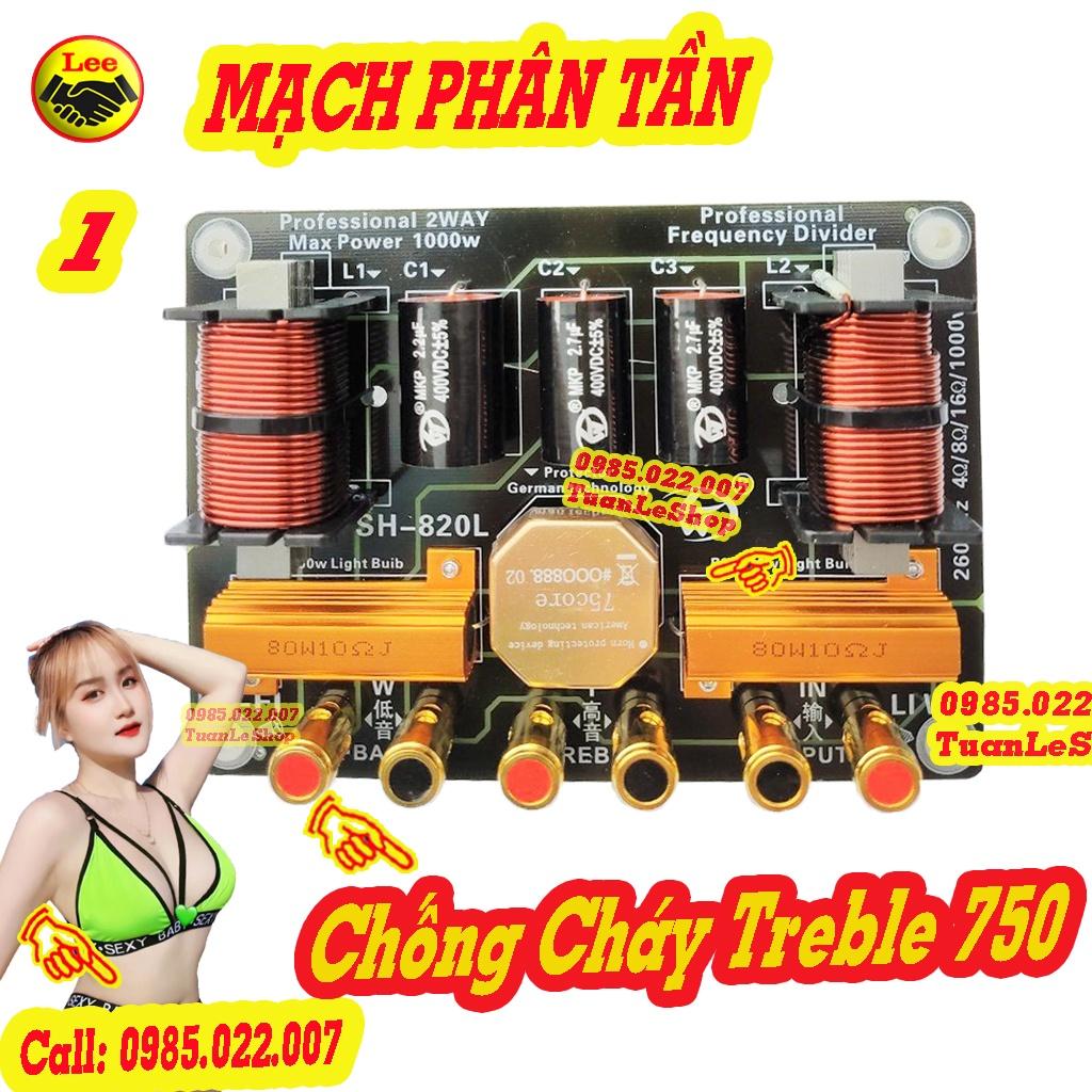 MẠCH PHÂN TẦN CHỐNG CHÁY TREBLE 750 - 1 BASS + 1 TREP  SH-820L GIÁ 01 MẠCH - PHÂN TẦN CÓ BẢO VỆ TREBLE