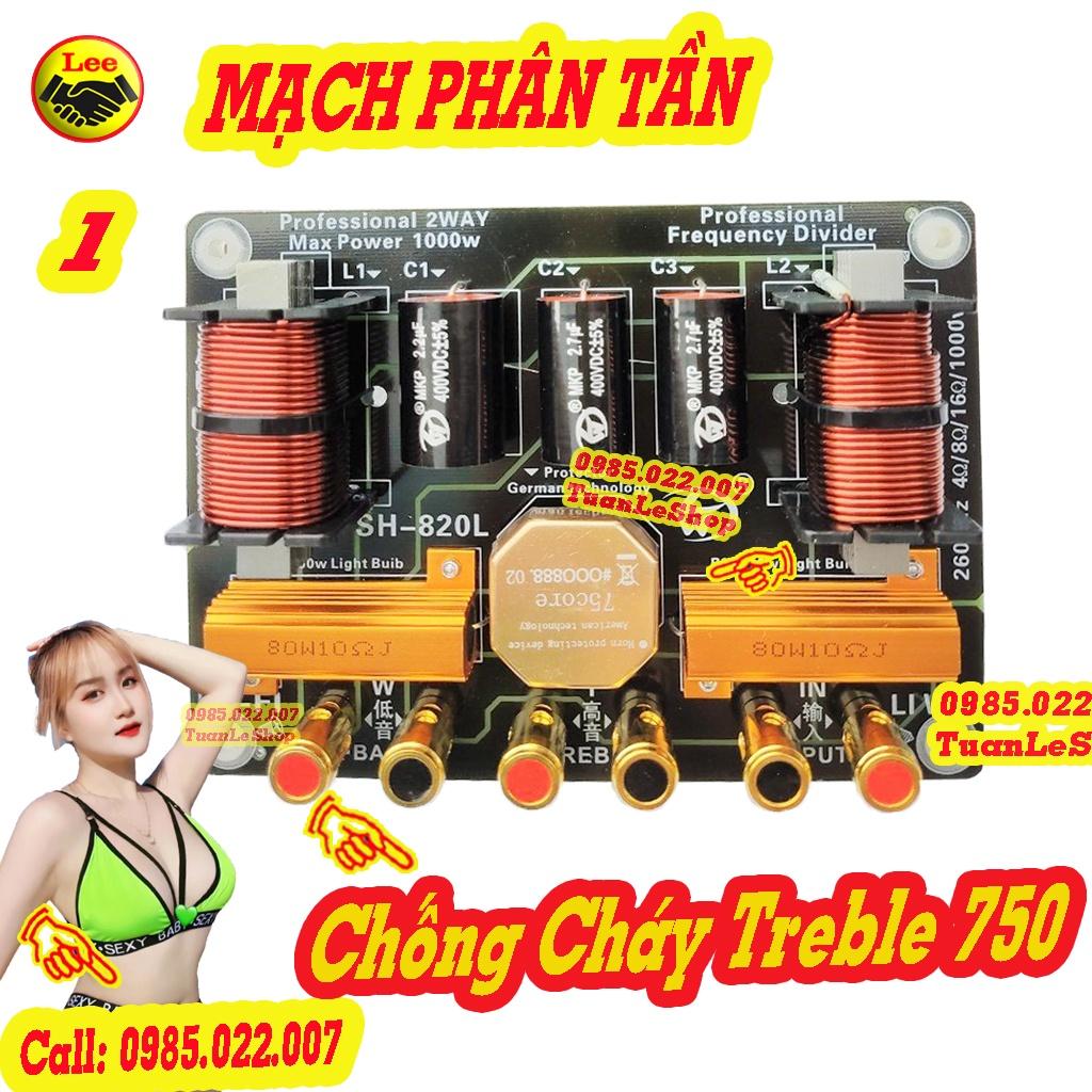 MẠCH PHÂN TẦN CHỐNG CHÁY TREBLE 750 - 1 BASS + 1 TREP SH-820L GIÁ 02 MẠCH - PHÂN TẦN CÓ BẢO VỆ TREBLE