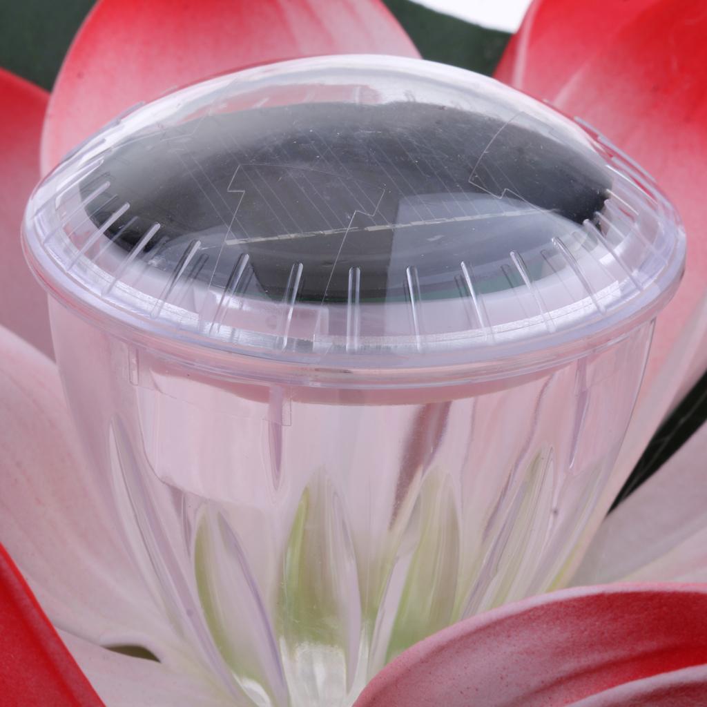 Solar Landscape Lights Floating Lotus Lamp LED Pool Courtyard Garden Lights