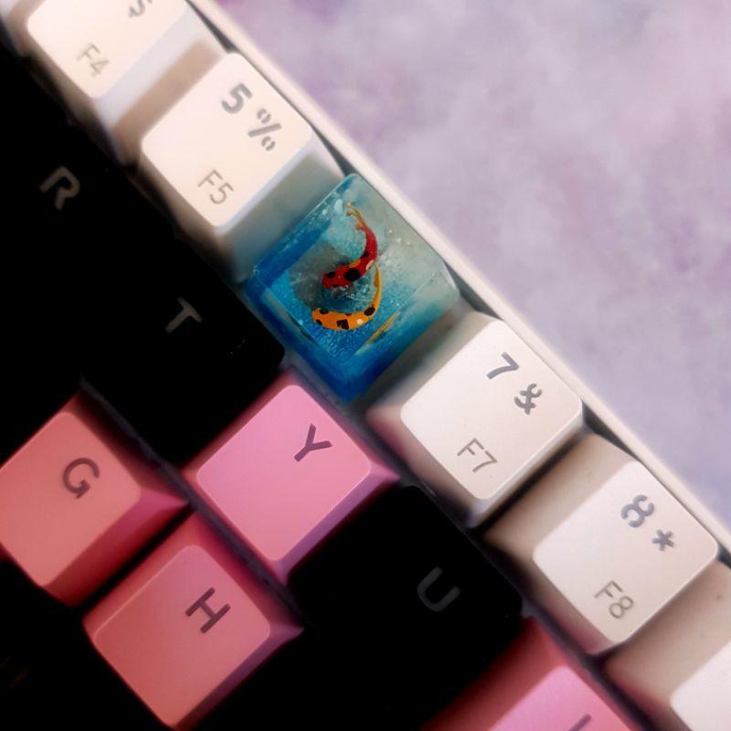 Nút Keycap Profile OEM hàng R4 - Nút bàn phím hình đôi cá koi hiệu ứng