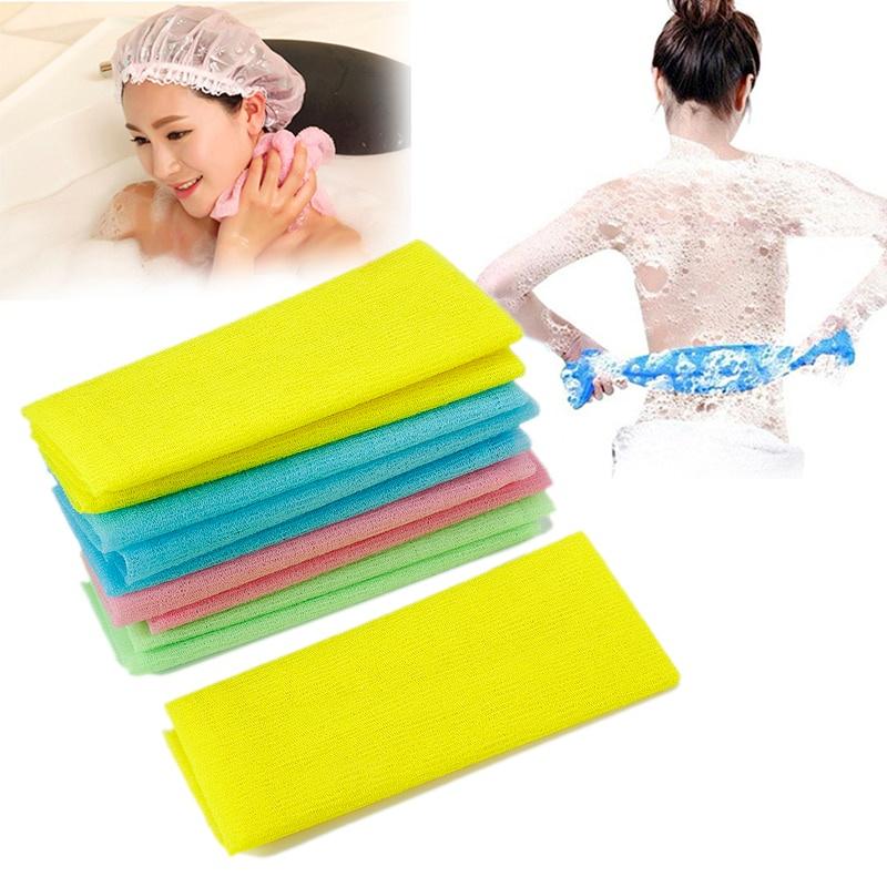 Exfoliating Nylon Bath Shower Body Cleaning Washing Scrubbing Towel Scrubbers Skin Care And Beautification Bath Sponge Body Brus