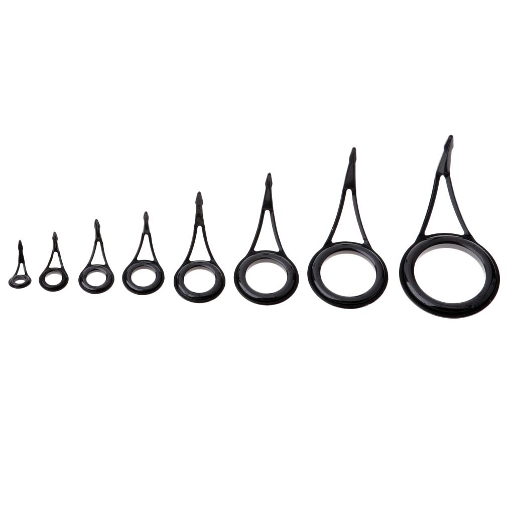 10x Fishing Rod Eye Ring Guides Line Rings for Spinning/Carp Rod