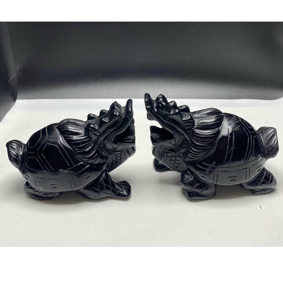 Long Quy Đá Đen Tự Nhiên 10cm - Đường Nét Tinh Xảo, Hàng Siêu Đẹp