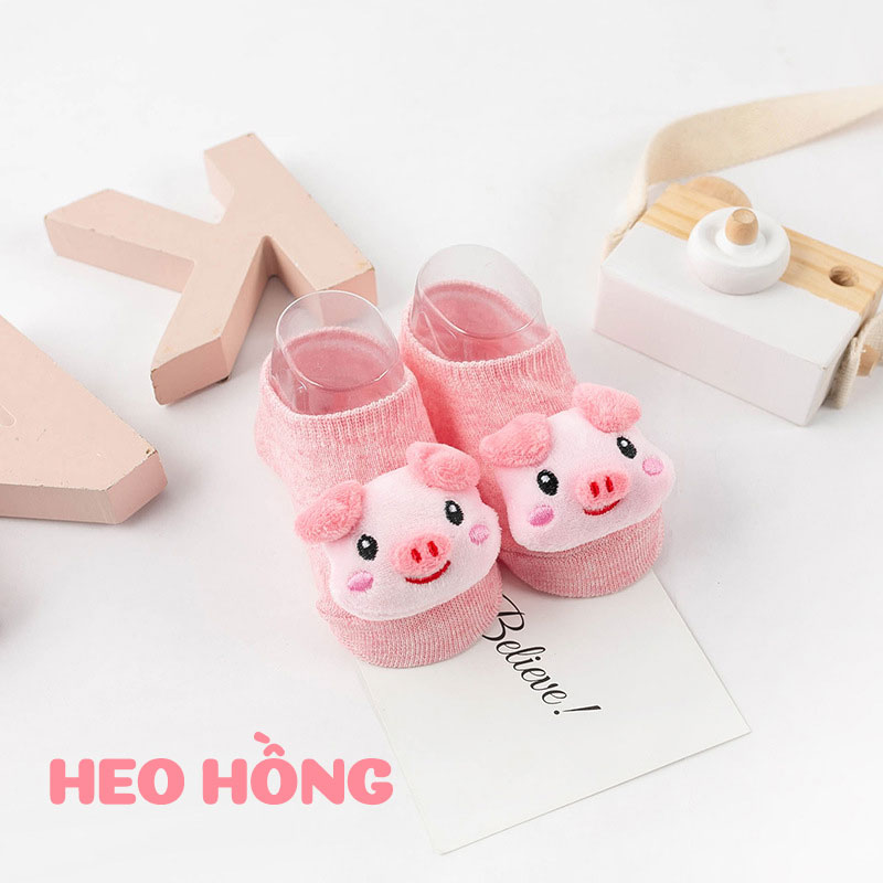 Tất Hình Thú Cổ Ngắn Chống Trơn Trượt Cho Bé Trai Bé Gái Siêu Dễ Thương