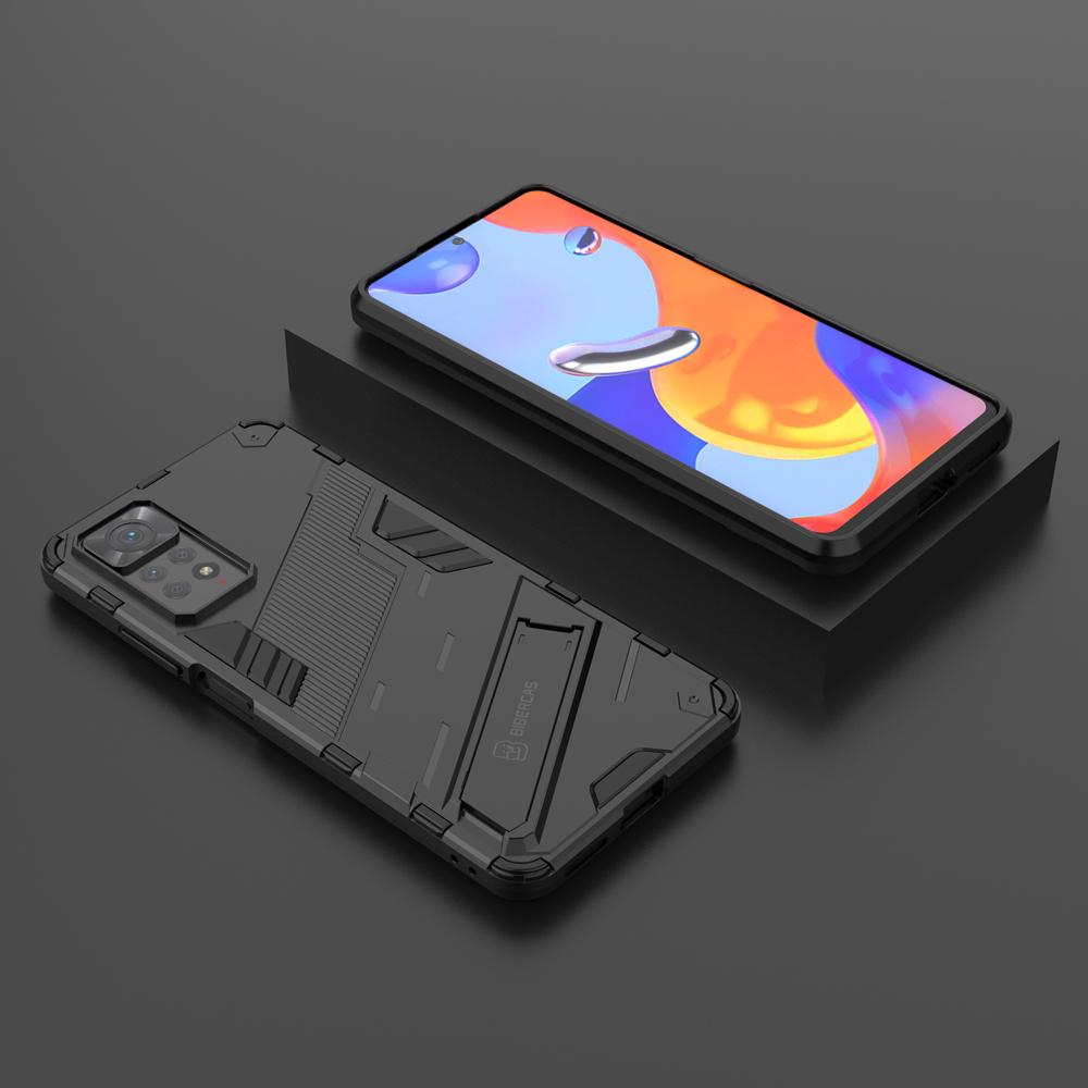 Ốp lưng cho Xiaomi Redmi Note 11 11E 12 Pro 4G 5G chống sốc Iron Man PUNK cao cấp kèm giá đỡ