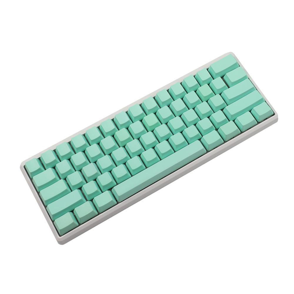 Trắng Đen Xám Xanh Trống Dày PBT OEM Profile 62 Chìa Khóa ISO 61 ANSI Keycaps Cho MX Công Tắc Bàn Phím Cơ