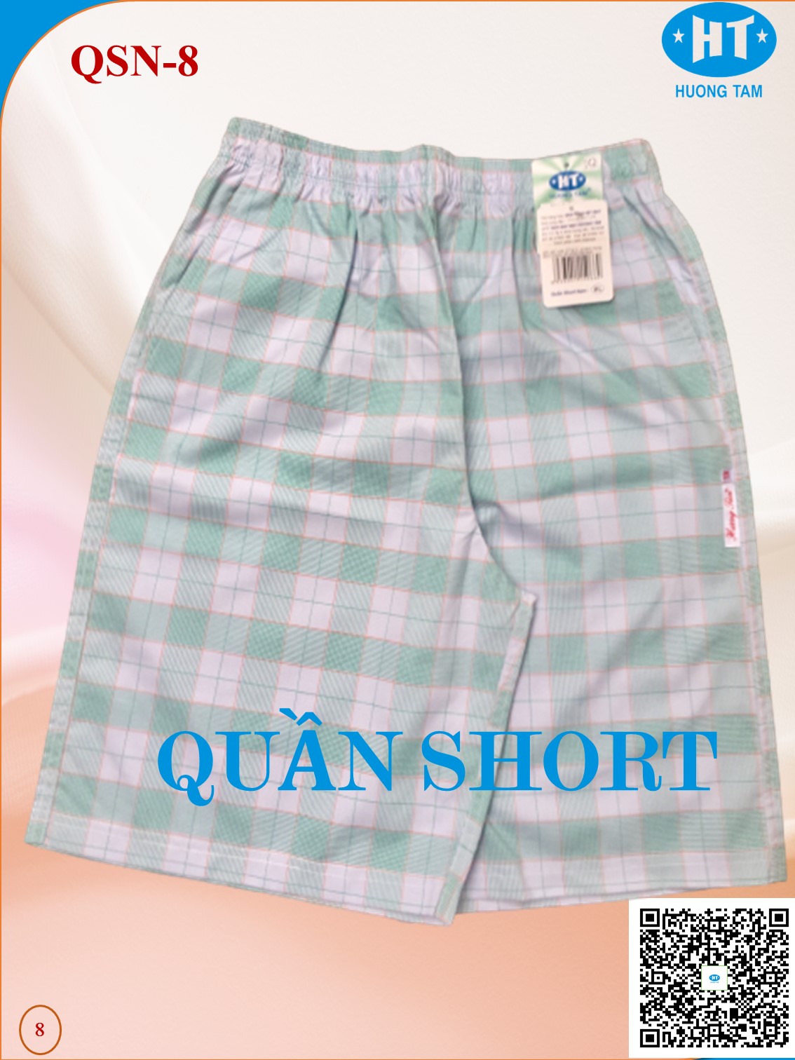 Quần Short HUONGTAM  nam cao cấp(QSN). Chất liệu vải loại tốt: mềm mại, thoáng mát, không phai màu.