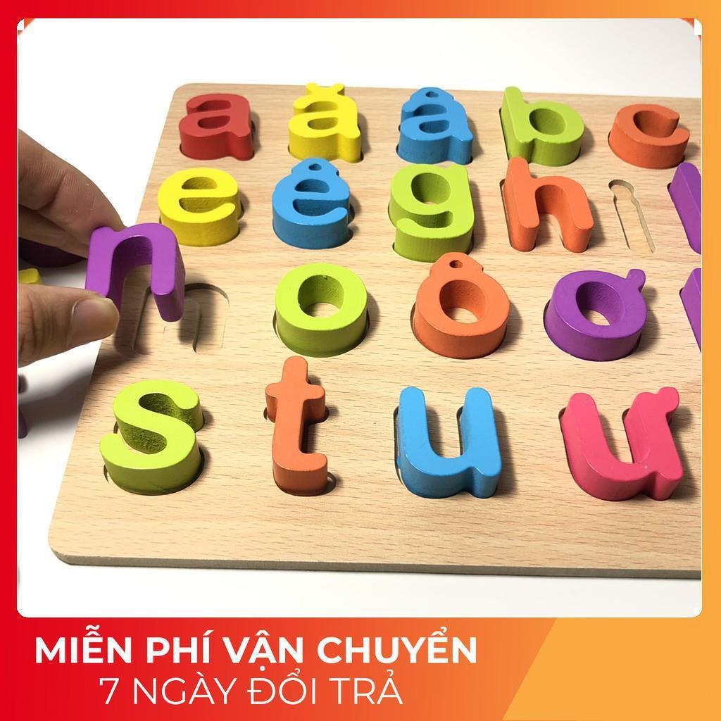 Bảng Chữ Cái Thường Gỗ nổi - Đồ chơi Ghép hình Montessori cho bé ĐCG