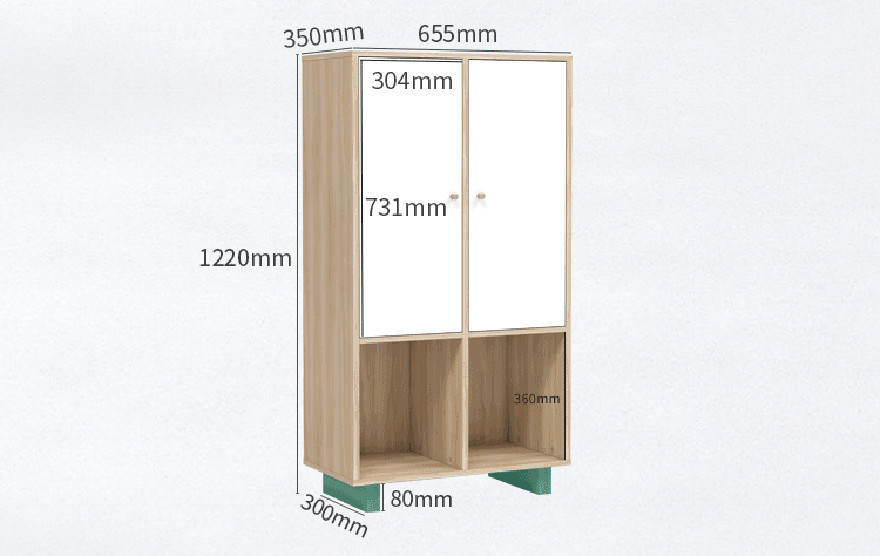 Kệ Sách Đứng Kết Hợp Cửa Mở Thông Minh Tiện Lợi, Tủ Sách Gỗ Công Nghiệp Cao Cấp KS-64