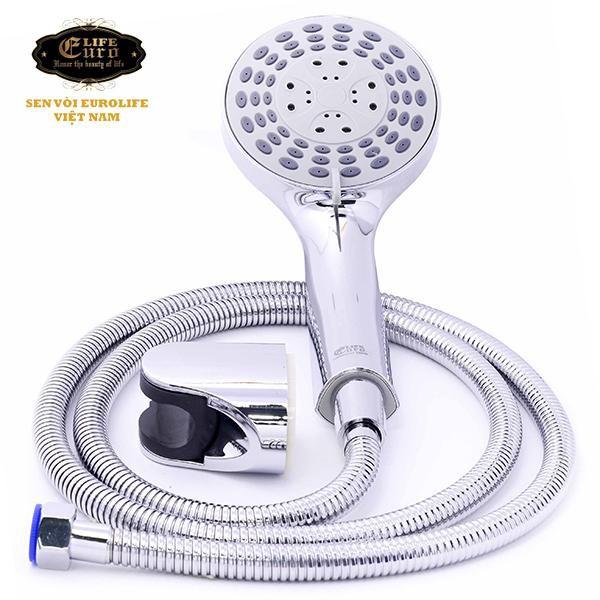 Combo Bộ vòi sen nóng lạnh Eurolife EL-1001S + Vòi lavabo nóng lạnh Eurolife EL-1002S (Trắng bạc) - COMBO 1000S