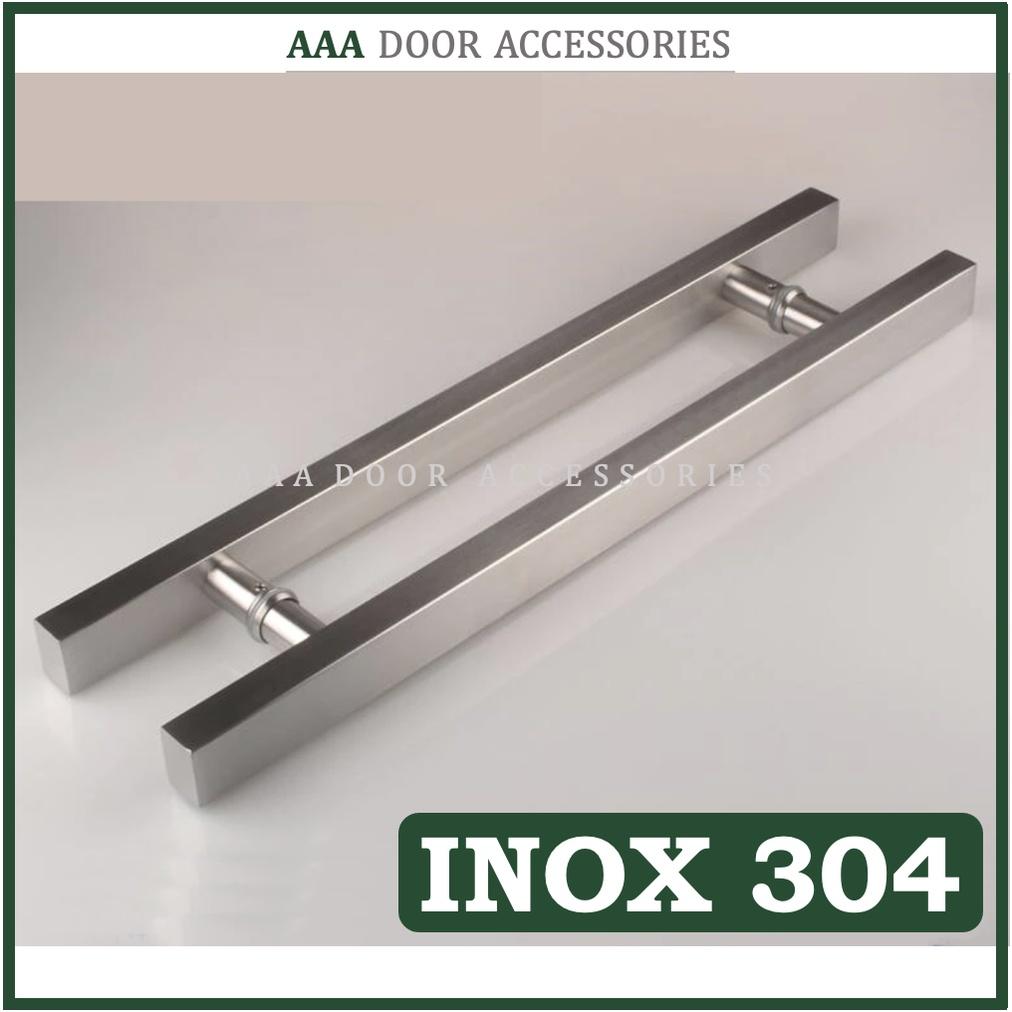 Tay nắm cửa kính cường lực hộp 20x40 INOX 304 cao cấp