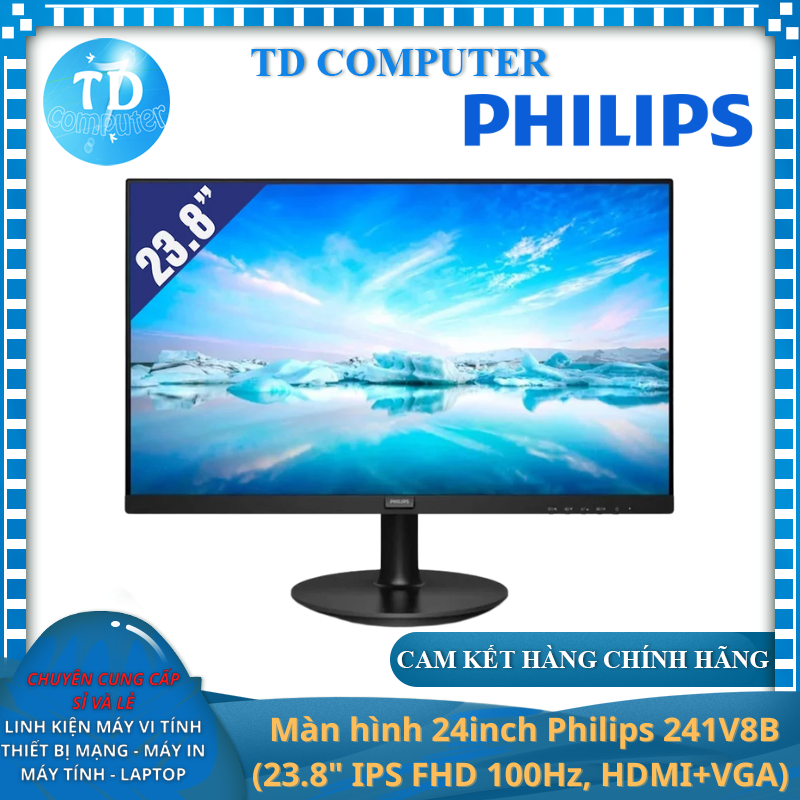 Màn hình máy tính 24inch Philips 241V8B - Hàng chính hãng Viễn Sơn phân phối