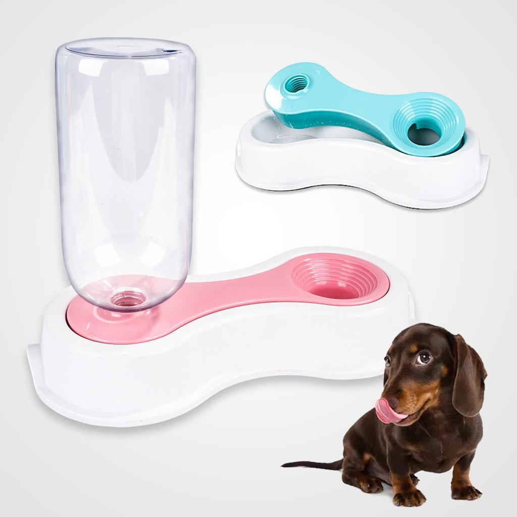 Automatic Pet Dog Cat Rabbit Water Dispenser Dish Bowl Feeder Antiskid Blue