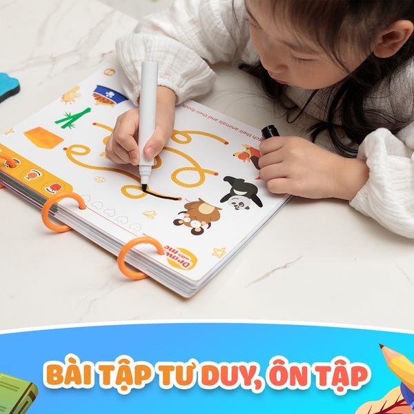 Đồ chơi Giáo dục sớm Thẻ Flashcard thông minh cho bé xóa được, học liệu giáo dục sớm thương hiệu Lalala Baby (Shape Me - Write Me - Math Me - Learn Me)