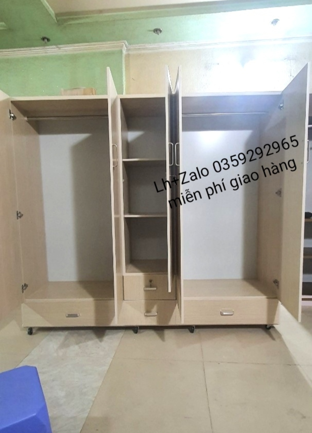 Tủ quần áo 5 cánh nhựa đài Loan