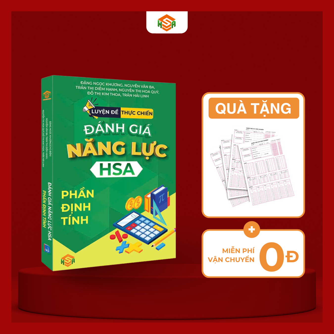 [HSA 2025] Combo 4 Sách luyện đề thực chiến đánh giá năng lực HSA (Định tính + Định Lượng + Khoa Học + Tiếng Anh)