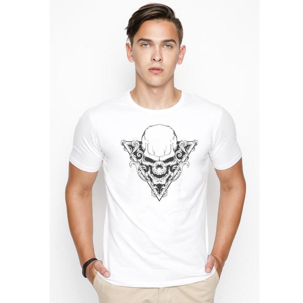 Áo thun nam đầu lâu skull phong cách hàn quốc vải dày mịn