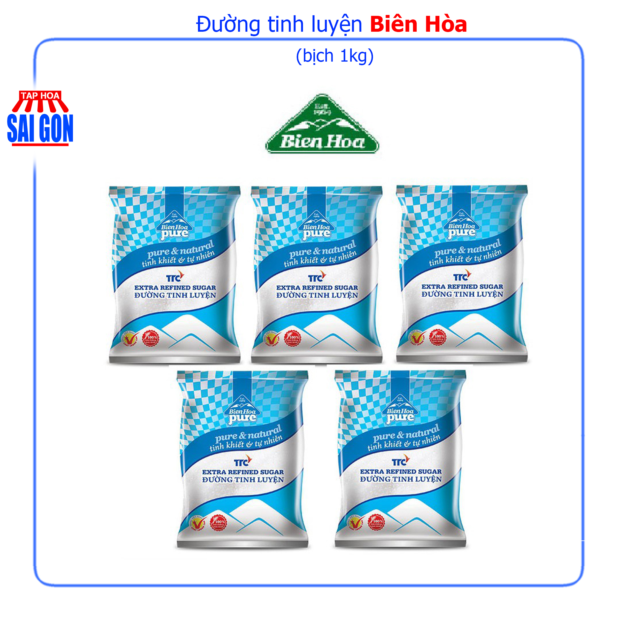 Đường tinh luyện Biên Hòa Pure bịch 1kg